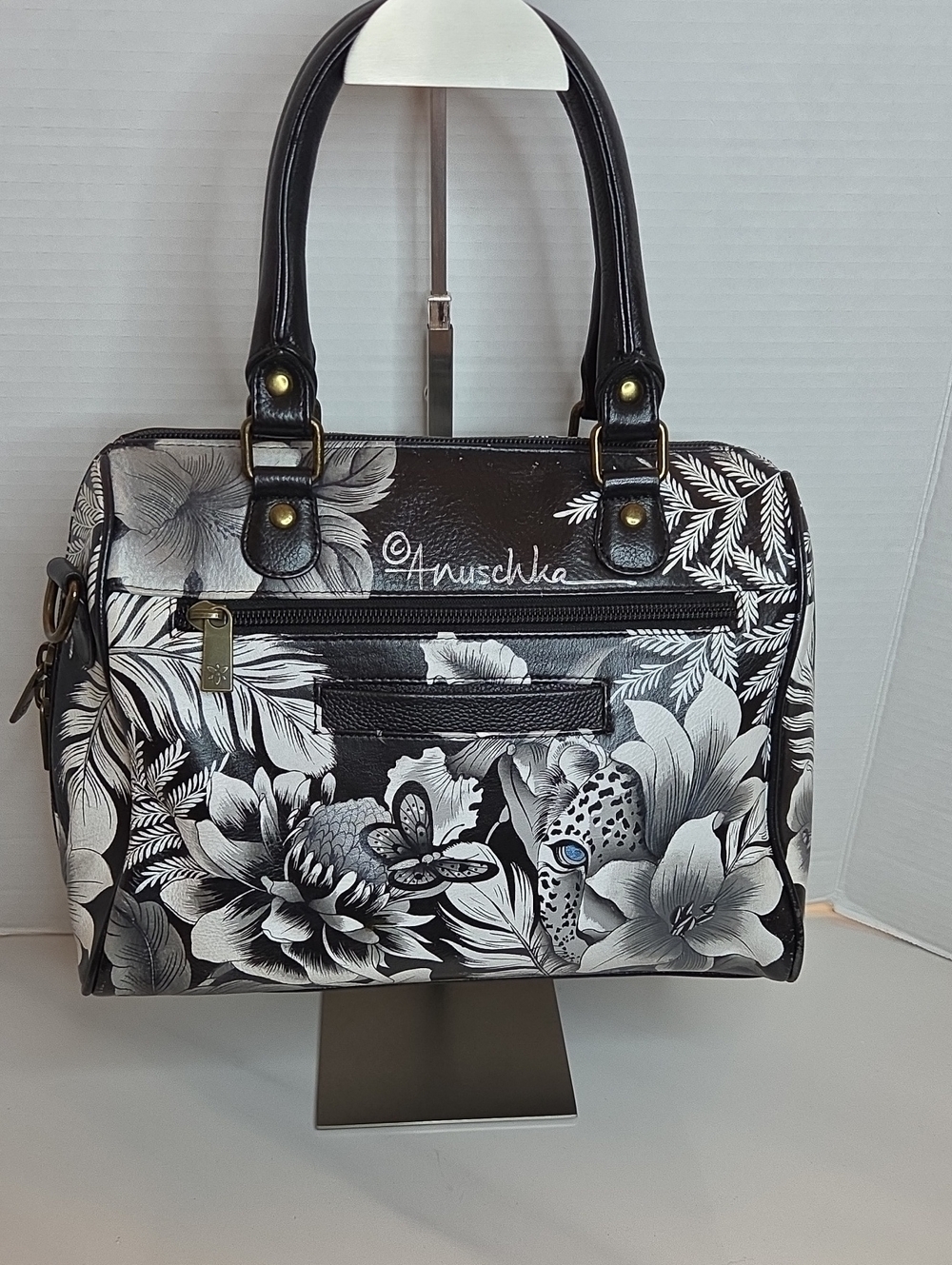Anuschka In Cleopatra's Leopard Pattern Leather Satchel